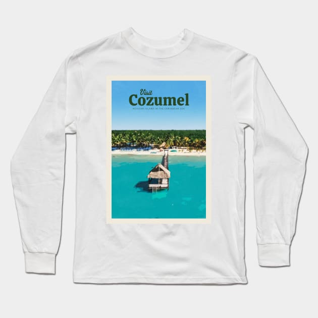 Visit Cozumel Long Sleeve T-Shirt by Mercury Club